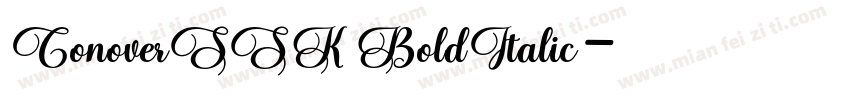 ConoverSSK BoldItalic字体转换